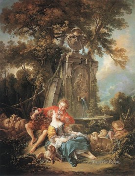 秋の牧歌的なフランソワ・ブーシェの古典的なロココ Oil Paintings